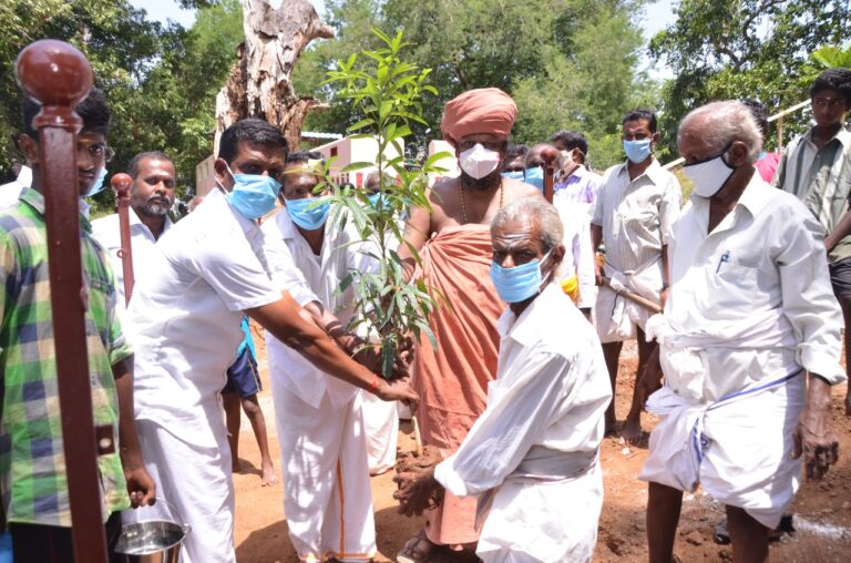 தட்டட்டி கிராமத்தில் மரம் நடும் விழா :குன்றக்குடி அடிகளார்  பங்கேற்பு..