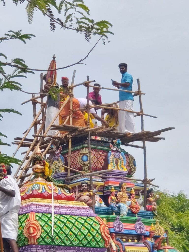 வெற்றியூர் கிராமத்தில் ஸ்ரீகளத்தீருடைய அய்யனார் கோயில் குடமுழுக்கு  விழா: திரளான பக்தர்கள் பங்கேற்பு..